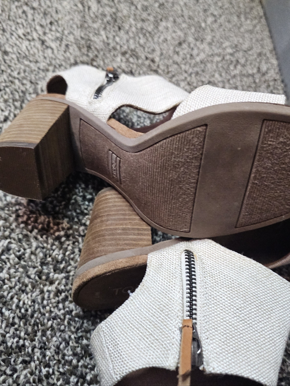 TOMS Women's Majorca Cutout Heeled Sandals sz 7 - Picture 5 of 6